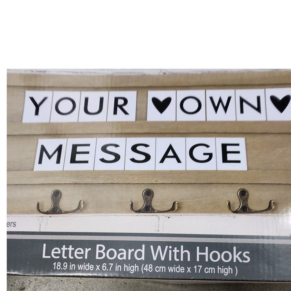 New Letterboard with Hooks - Picture 2 of 2